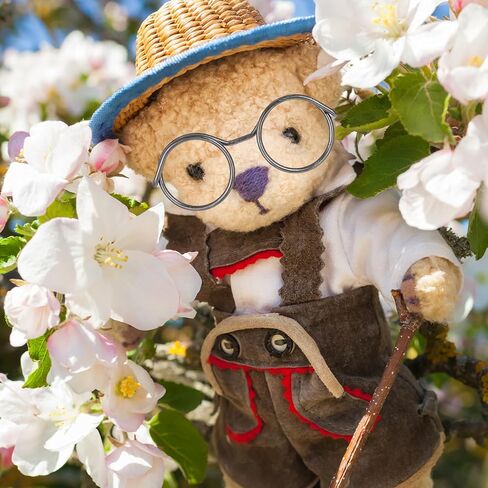 20 Pcs Doll Glasses, Mini Glasses Doll Dress Up Accessories, Mini Metal Wire Rim Frameless Lens Dolls Dress up for Dolls Pets Costume Accessories Cosplay DIY Crafts (4 Color) in Saudi Arabia
