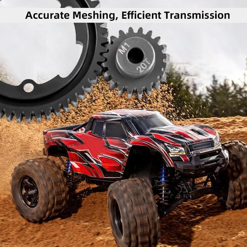 GLOBACT 50T Spur Gear 1.0 Mod فولاذ مقوى مع 20T ترس ترس لـ Traxxas 1/5 X-Maxx 1/7 XO-1 1/10 Maxx 1/10 E-REVO 2.0 VXL ترقية استبدال 6450/6448 in Saudi Arabia