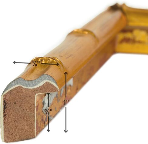 إطارات Craig من الخيزران الصناعي، إطار صورة مقاس 8x10، ذهبي عتيق in Kuwait