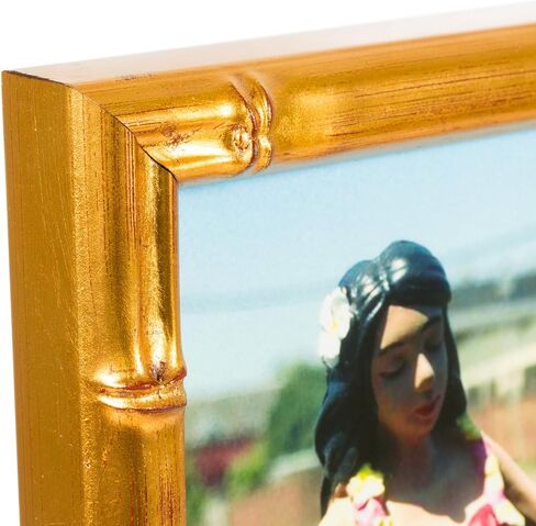 إطارات Craig من الخيزران الصناعي، إطار صورة مقاس 8x10، ذهبي عتيق in Kuwait