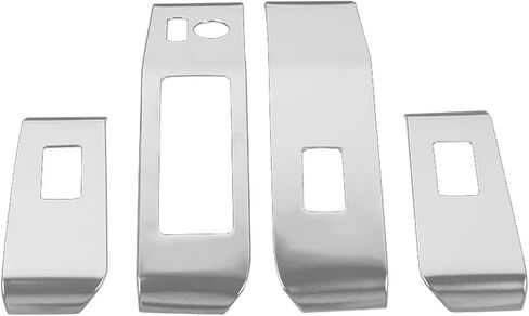 Stainless Car Window Glass Lift Switch Panel Armrest Decoration Trim Cover Compatible With Toyota Highlander XU70 2020-2023 Hybrid(Black) in Kuwait