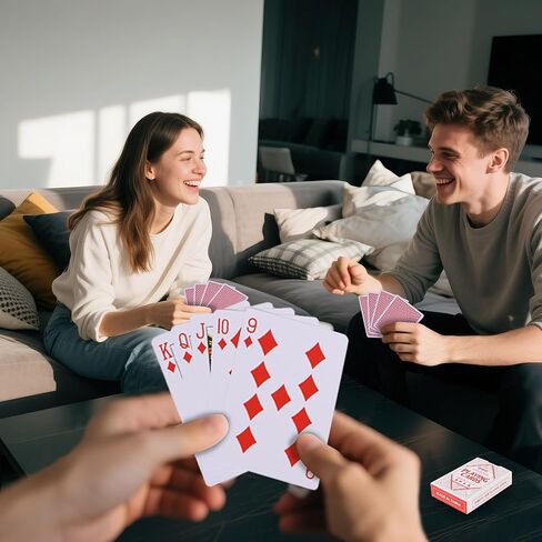بطاقات لعب GSE Games & Sports Expert بلاستيكية مقاومة للماء بنسبة 100%، مؤشر قياسي/جامبو، حجم البوكر/الجسر، مثالية للتخييم في الهواء الطلق، والشاطئ وحمام السباحة، والسفر in Saudi Arabia
