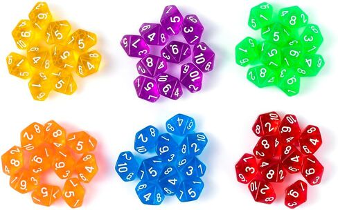 60 Pieces Polyhedral D10 Dice Set, 10 Sided Dice 16mm for RPG MTG DND Table Games (Color A) in Saudi Arabia
