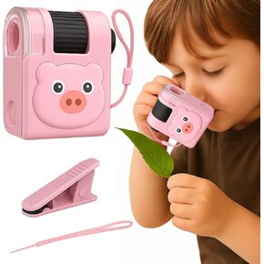 2026 New Kids Pocket Microscope Toy - 60x-80x Handheld Portable Science Kit with LED Light - STEM Educational Gift & Christmas Stocking Stuffer for Boys & Girls Age 3-12 (Green Frog) in Saudi Arabia