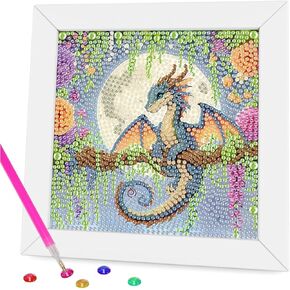 Aestalrcus Diamond Painting Kits for Kids with Frame, Unicorn Diamond Art Kits for Kids Ages 4-8-12, Easy Crystal Gem Art for Kid Gift Home Wall Decor 6x6inch in Kuwait