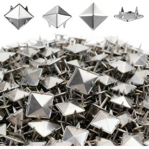 10mm Pyramid Studs for Clothing 1000pieces - Four-jaw Square Spikes for Crafts Punk Metal Spike Studs for Leather Jacket Bag Dog Collar in Kuwait