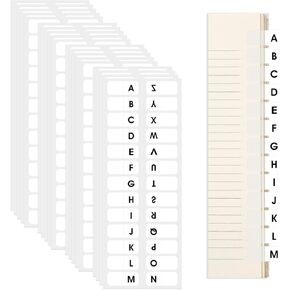650 Pcs A-Z Sticky Alphabet Tabs, White Alphabet Index Page-Tab, Index Tabs for Notebook, Textbook, Dictionary and Filing(White) in Saudi Arabia