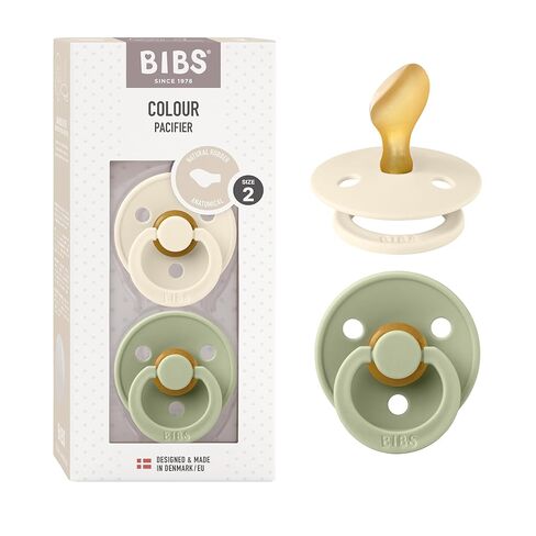 BIBS Pacifiers - Set of 2 | Colour Pacifier with Anatomical Nipple | BPA-Free Natural Rubber | Made in Denmark | Blush/Woodchuck, 0-6 Months in Saudi Arabia
