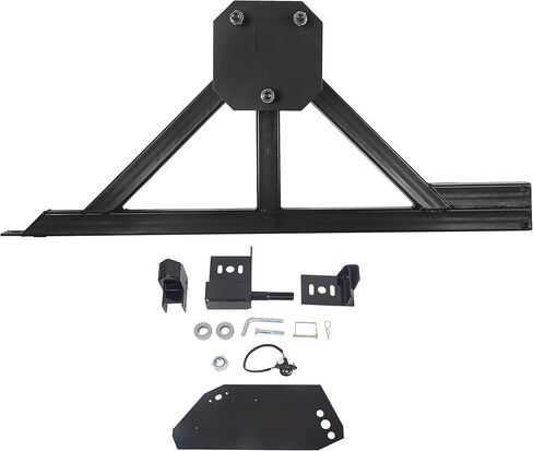 KUAFU Spare Tire Carrier Mount Compatible with Hummer H2 with Rear License Plate Relocating Kit w/Light Black in Saudi Arabia