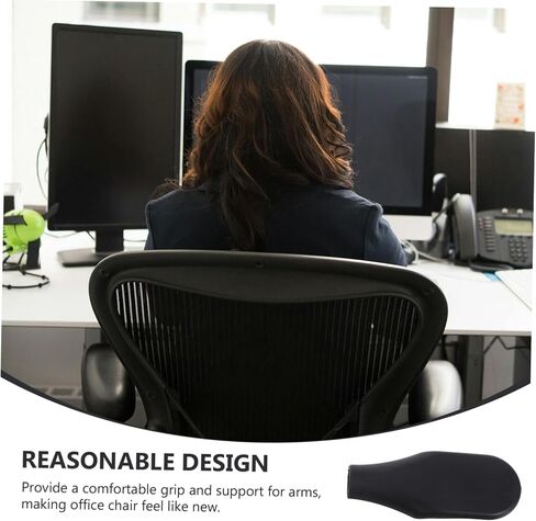 DOITOOL 4pcs Ergonomic Office Chair Armrest Replacement Handle Parts for Desk Chairs Easy Installation Compatible Various Models Enhanced Comfort Elegant Design in Saudi Arabia