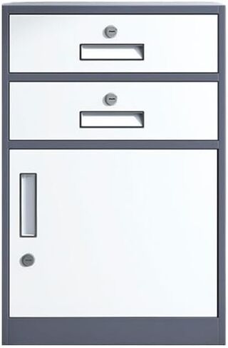 Drawer 3 Layer Large Capacity File Cabinet Office File Data Organizing Cabinet Balcony Storage Storage Cabinets with Locks Office(White) in Saudi Arabia