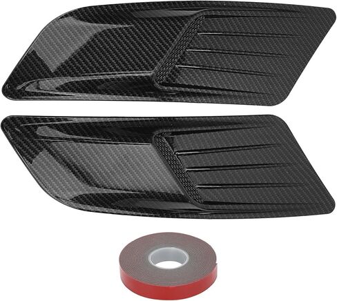 Universal Front Hood Air Intake Deco ive Scoop Bonnet Vent Hood Cover Trim Carbon Fiber Air Vent Cover Hood Scoops Fit for 2015 2016 2017 in Saudi Arabia