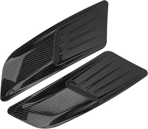 Universal Front Hood Air Intake Deco ive Scoop Bonnet Vent Hood Cover Trim Carbon Fiber Air Vent Cover Hood Scoops Fit for 2015 2016 2017 in Saudi Arabia