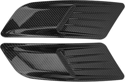 Universal Front Hood Air Intake Deco ive Scoop Bonnet Vent Hood Cover Trim Carbon Fiber Air Vent Cover Hood Scoops Fit for 2015 2016 2017 in Saudi Arabia