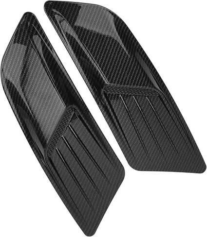 Universal Front Hood Air Intake Deco ive Scoop Bonnet Vent Hood Cover Trim Carbon Fiber Air Vent Cover Hood Scoops Fit for 2015 2016 2017 in Saudi Arabia