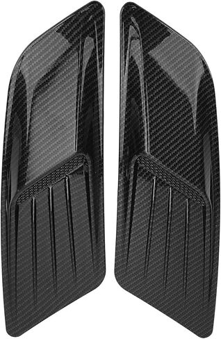 Universal Front Hood Air Intake Deco ive Scoop Bonnet Vent Hood Cover Trim Carbon Fiber Air Vent Cover Hood Scoops Fit for 2015 2016 2017 in Saudi Arabia