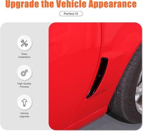 فتحات جانبية لحاجز السيارة متوافقة مع Chevy Corvette C6 2005-2013، مجارف قناة الفرامل الخلفية، ملحقات بديلة لشبكة فتحة تدفق الهواء C6 (نمط ألياف الكربون - قطعتان) in Saudi Arabia