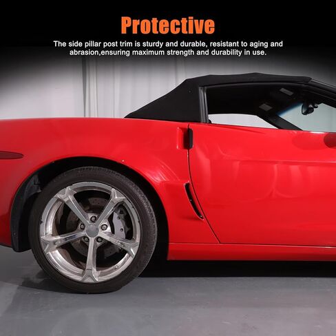 فتحات جانبية لحاجز السيارة متوافقة مع Chevy Corvette C6 2005-2013، مجارف قناة الفرامل الخلفية، ملحقات بديلة لشبكة فتحة تدفق الهواء C6 (نمط ألياف الكربون - قطعتان) in Saudi Arabia