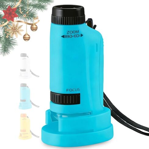 Mini Microscope, 2026 New Little Scientist Miniscope, Your Little Scientist Microscope with LED Light for Kids (White) in Saudi Arabia