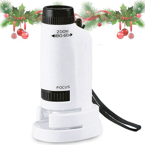 Mini Microscope, 2026 New Little Scientist Miniscope, Your Little Scientist Microscope with LED Light for Kids (White) in Saudi Arabia