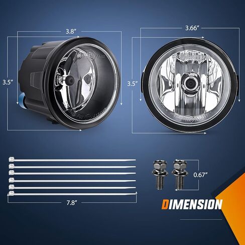 Nilight Fog Light Assembly Compatible with 2000 2001 Nissan Maxima 2000 2001 2002 2003 Nissan Sentra&Frontier 2002 2003 2004 Nissan Xterra with Clear Lens Fog Lamps Replacement, 2 Years Warranty in Saudi Arabia