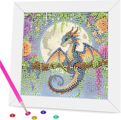 Aestalrcus Diamond Painting Kits for Kids with Frame, Unicorn Diamond Art Kits for Kids Ages 4-8-12, Easy Crystal Gem Art for Kid Gift Home Wall Decor 6x6inch in Kuwait
