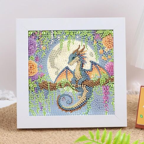 Aestalrcus Diamond Painting Kits for Kids with Frame, Unicorn Diamond Art Kits for Kids Ages 4-8-12, Easy Crystal Gem Art for Kid Gift Home Wall Decor 6x6inch in Kuwait