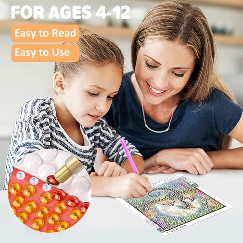 Aestalrcus Diamond Painting Kits for Kids with Frame, Unicorn Diamond Art Kits for Kids Ages 4-8-12, Easy Crystal Gem Art for Kid Gift Home Wall Decor 6x6inch in Kuwait