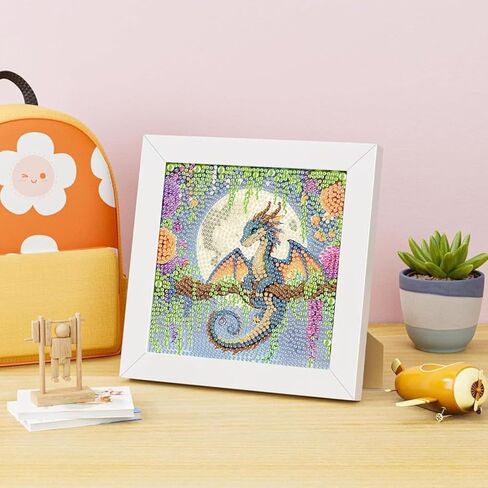 Aestalrcus Diamond Painting Kits for Kids with Frame, Unicorn Diamond Art Kits for Kids Ages 4-8-12, Easy Crystal Gem Art for Kid Gift Home Wall Decor 6x6inch in Kuwait