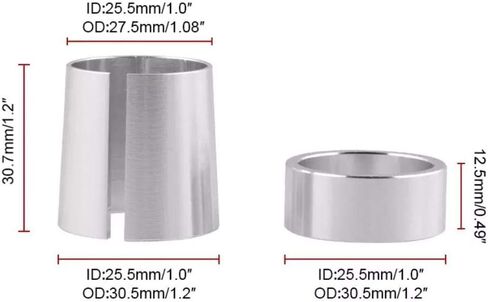 Acouto Clutch Shaft Adapter Accessory,1in Tapered Drive Clutch Shaft Adapter Connector Silver Aluminum Accessory in Saudi Arabia