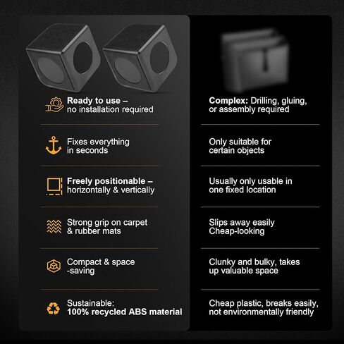 XING WEI Car Accessories Car Trunk Organizer Blocks Christmas Gifts, Works on Carpeted and Plastic Trunks - Set of 2 Modular Stabilizers SUV, Sedan, Truck-(Black) in Saudi Arabia