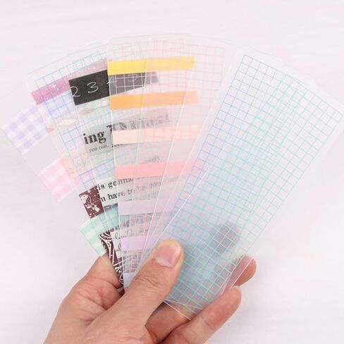 NUOBESTY 50pcs Washi Tape Sample Boards Durable Separate Boards for Storage for Scrapbooking Journaling and Crafting Lightweight Portable Design in Saudi Arabia
