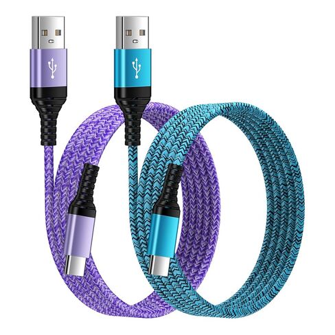 كابل شاحن USB A إلى USB C بطول 10 أقدام/3 عبوات لسيارة iPhone 15/15 Pro/15 Pro Max/15 Plus، سلك شاحن Android من النوع C شحن سريع لهاتف Samsung Galaxy A05S/A54/A53/A14/A13/A03S/S23 S22 الترا/S21/S20 in Saudi Arabia