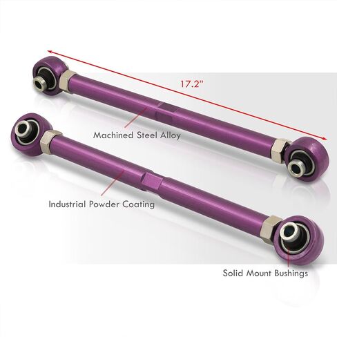 AJP Distributors Rear Suspension Adjustable Steel Control Toe Arms Links Bushing Kit Purple Compatible/Replacement For 3-Series E90 E92 E93 1-Series E82 E88 RWD 2006 2007 2008 2009 2010 2011 2012 2013 in Saudi Arabia