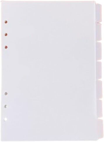 A5 Divider Tabs with Labels – 6-Ring A5 Plastic Page Separators, PVC Material for Organizing, Viewing, and Recording in Saudi Arabia