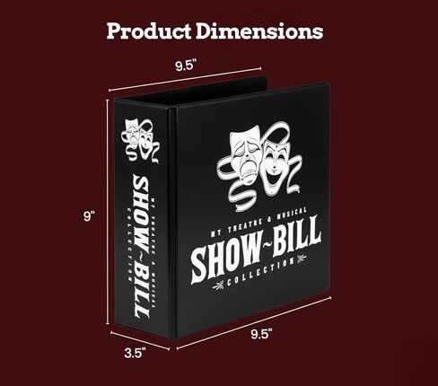 2 Pack of Show Bill Binder for Broadway and Theatre Show-Bills, Comes with 25 Sheet Protectors to Hold and Organize All Your Playbills, D-Ring, Black and Yellow in Saudi Arabia
