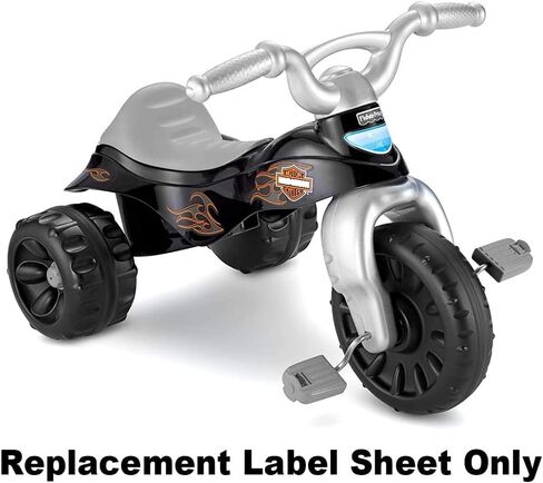 Replacement Part for Fisher-Price Tough Trike for Toddlers - W1778 ~ Inspired by Harley-Davidson Motorcycles ~ Replacement Label Sheet in Saudi Arabia