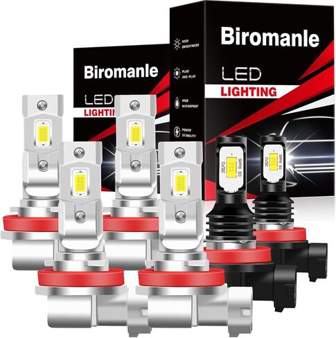 متوافق مع مصابيح Nissan Altima (2007-2018)، H9 High Beam H11 Low Beam + H11 مجموعة مصابيح الضباب، ضوء أبيض 6000 ك، مصابيح داخلية (عبوة من 6) in Saudi Arabia