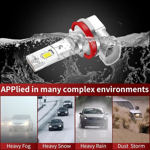 متوافق مع مصابيح Nissan Altima (2007-2018)، H9 High Beam H11 Low Beam + H11 مجموعة مصابيح الضباب، ضوء أبيض 6000 ك، مصابيح داخلية (عبوة من 6) in Saudi Arabia
