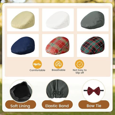 Boy Hat Newsboy Cap 2pcs Vintage Drivers Cap with Adjustable Bow Tie Infant Beret Flat Hat in Saudi Arabia