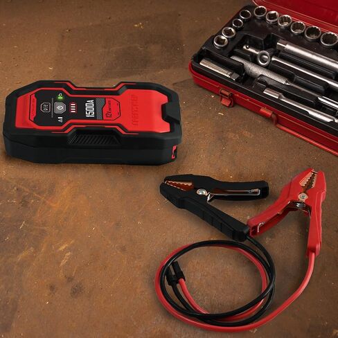 CRAFTSMAN CMXCESM263 1000A 12V Lithium Jump Starter - طاقة USB محمولة - ما يصل إلى 25 قفزة لكل شحنة - ضوء منطقة LED - يبدأ ما يصل إلى 6.0 لتر من الغاز ومحركات الديزل 3.0 لتر in Kuwait