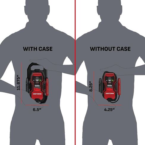 CRAFTSMAN CMXCESM263 1000A 12V Lithium Jump Starter - طاقة USB محمولة - ما يصل إلى 25 قفزة لكل شحنة - ضوء منطقة LED - يبدأ ما يصل إلى 6.0 لتر من الغاز ومحركات الديزل 3.0 لتر in Kuwait