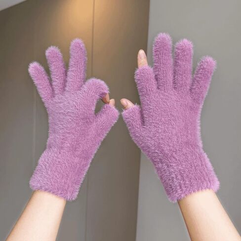 Fashion Thermal Half Finger Touchscreen Gloves Winter Cycling Running Windproof Unisex Cold Weather Glove in Saudi Arabia