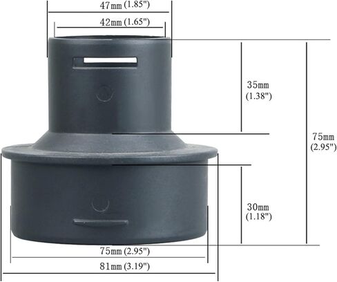 Qikaide 42mm to 75mm Reducer Duct Connector for Parking Heaters Secure Fit with Locking Tabs for Air Heater Vent Hose Adaptation in Saudi Arabia