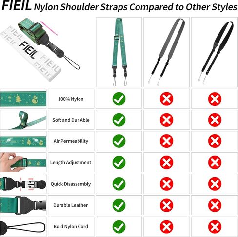 FIEIL Nylon iPad Strap, Adjustable Camera Neck Strap, Comfortable Shoulder Strap for Bags, Cellphone Tablet, Camera, Laptop, Binocular, Luggage Bag (Purple Universal Shoulder Strap) in Saudi Arabia