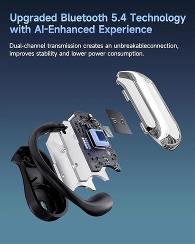 Linguawave Pro — Real-Time Ai Translation Earbuds, Open-Ear Translator with Two-Way Language Translation, 144 Languages & Accents Earbuds Real Time (Black) in Saudi Arabia