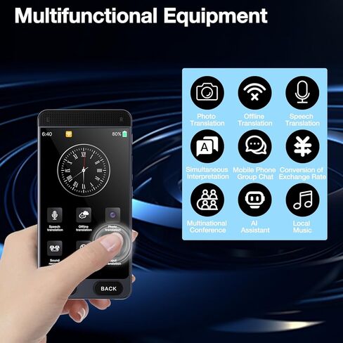 جهاز مترجم اللغة، ترجمة مكالمات الفيديو مع ترجمة في الوقت الفعلي، أكثر من 148 لغة ودردشة GPT AI، 19 لغة غير متصلة بالإنترنت لا حاجة إلى شبكة WiFi، شاشة لمس عالية الدقة مقاس 4 بوصات للأعمال والسفر in Kuwait