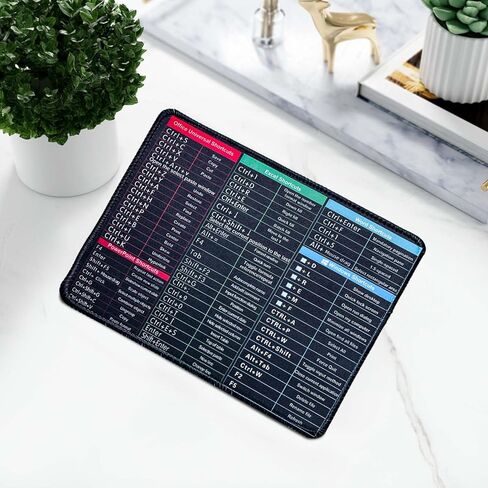 Excel Shortcut Key Desk pad, Square Anti Slip Mouse pad, Giant Desktop Office Essential in Saudi Arabia