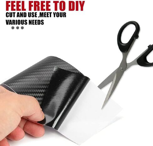 3-Meter3D Carbon Fiber Sticker Car Threshold Protective Film Anti Scratch Waterproof Matte Black Nano Sticker for Car Body (7cm) in Saudi Arabia