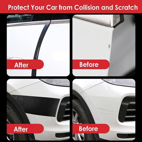 3-Meter3D Carbon Fiber Sticker Car Threshold Protective Film Anti Scratch Waterproof Matte Black Nano Sticker for Car Body (7cm) in Saudi Arabia